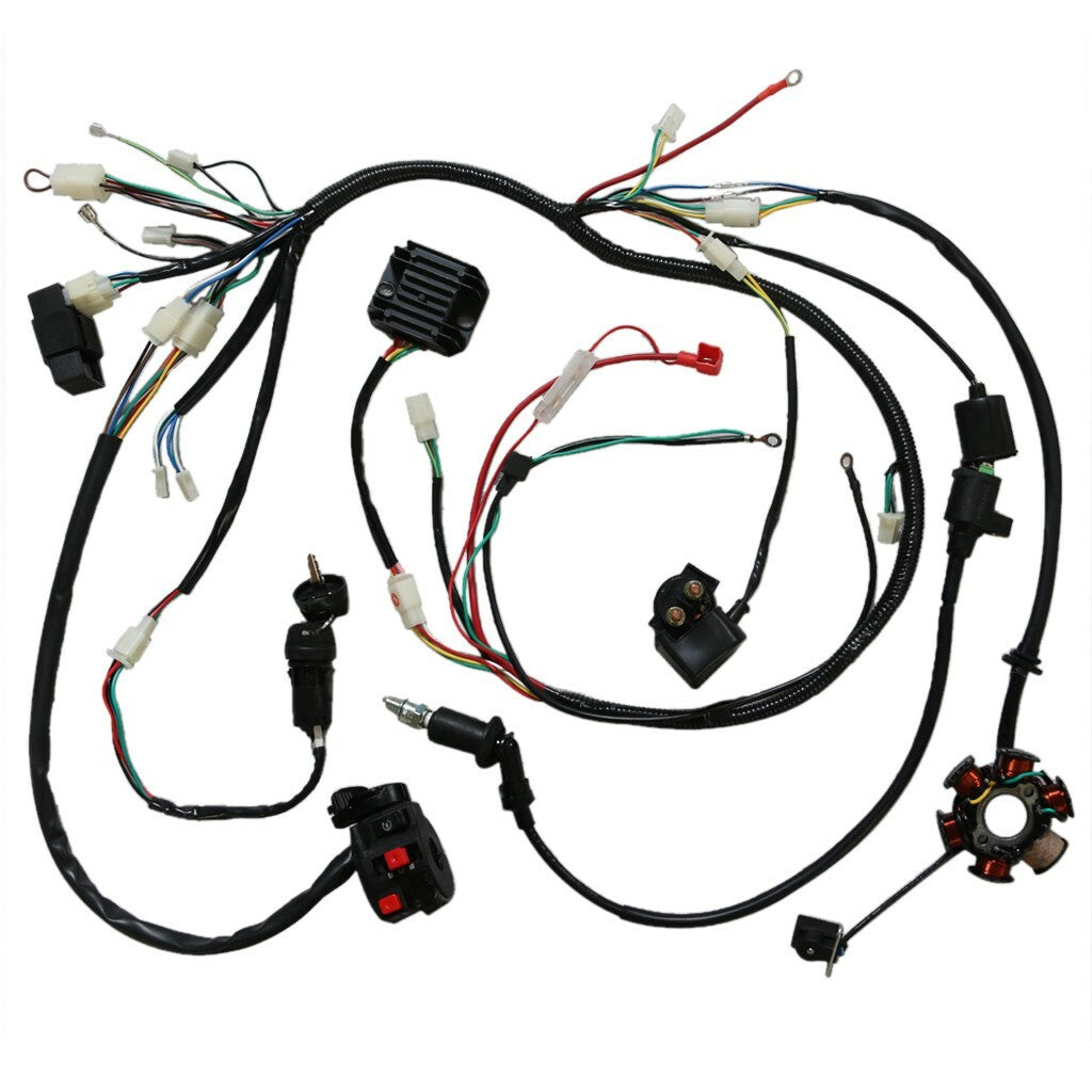 Carburetor Wiring Harness Electrics Stator For GY6 125cc 150cc ATV Quad Go Kart