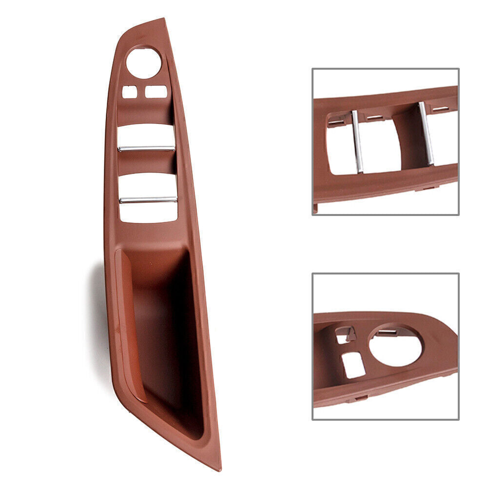 Front Interior Door Panel Handle Pull Trim Fit for BMW 5 series F10 F11 RHD Red Wine