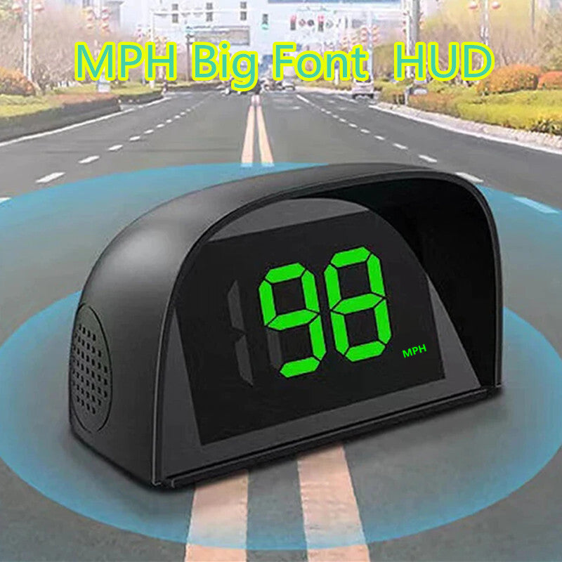 Car Big Font HUD Head Up Display MPH Gauges Universal Speedometer Plug And Play