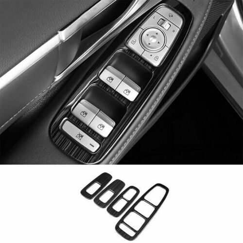 4for Hyundai Sonata 2020-2023 Black S.Steel Door Window Lift Panel Switch Cover