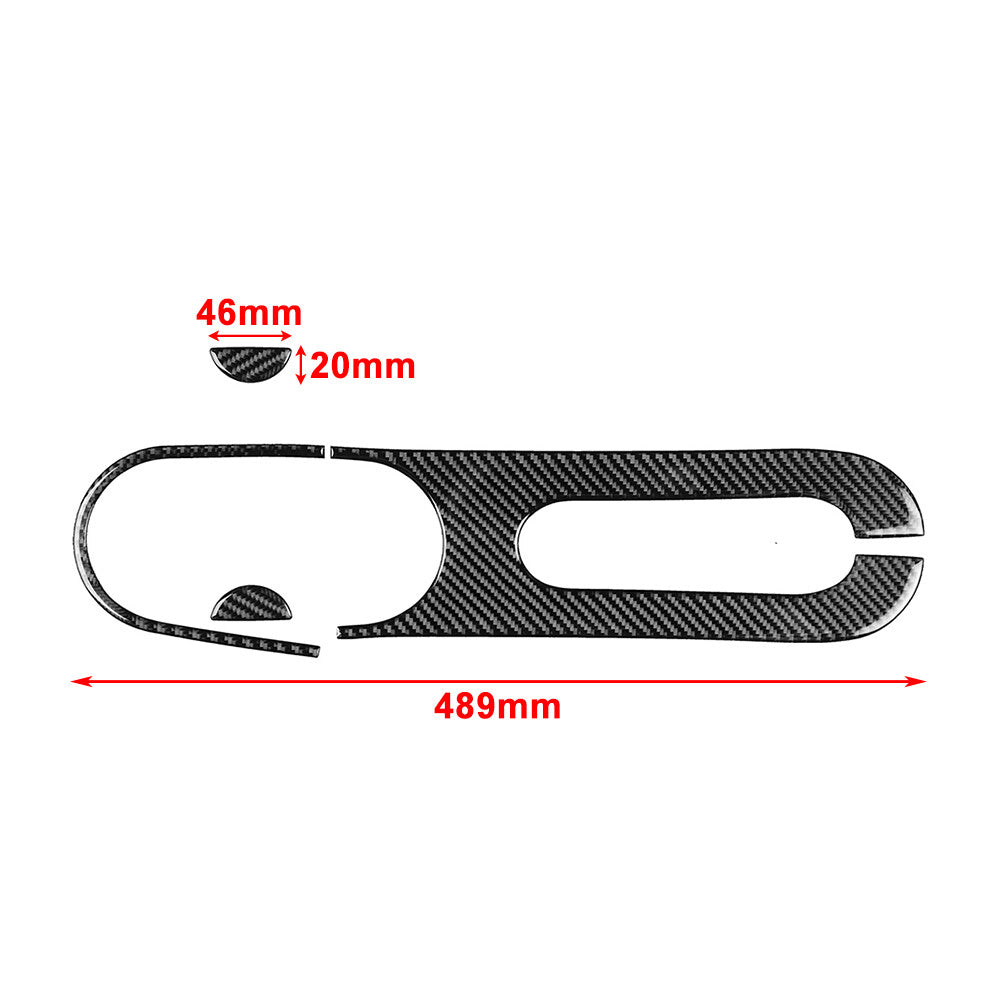 Carbon Fiber Center Console Handbrake Panel Cover Trim for Fiat 500 2012-2015