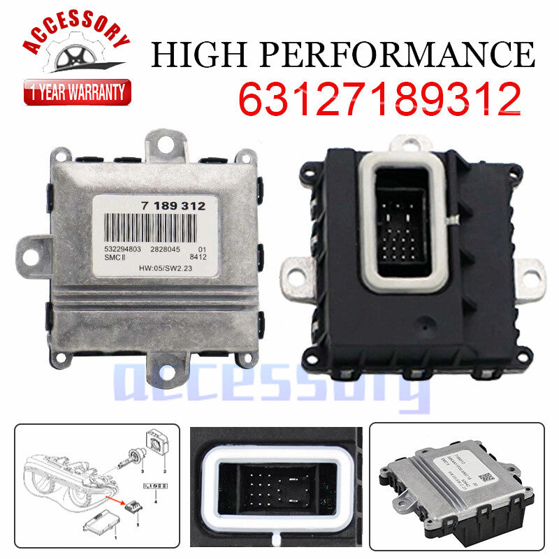 Adaptive drive control unit for headlights, suitable for BMW E46, E90, E60, E65, and E66 vehicles. (63127189312-)