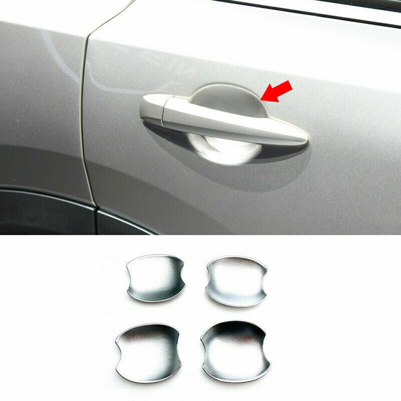 4X for Nissan Rogue X-trail 2021-2023 Silver ABS External Door Bowl Cover Trim