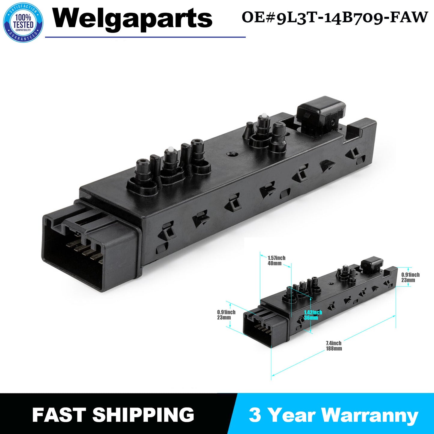 New for Ford Expedition Driver Power for Seat Control Switch 10 Way 9L3T-14B709-FA