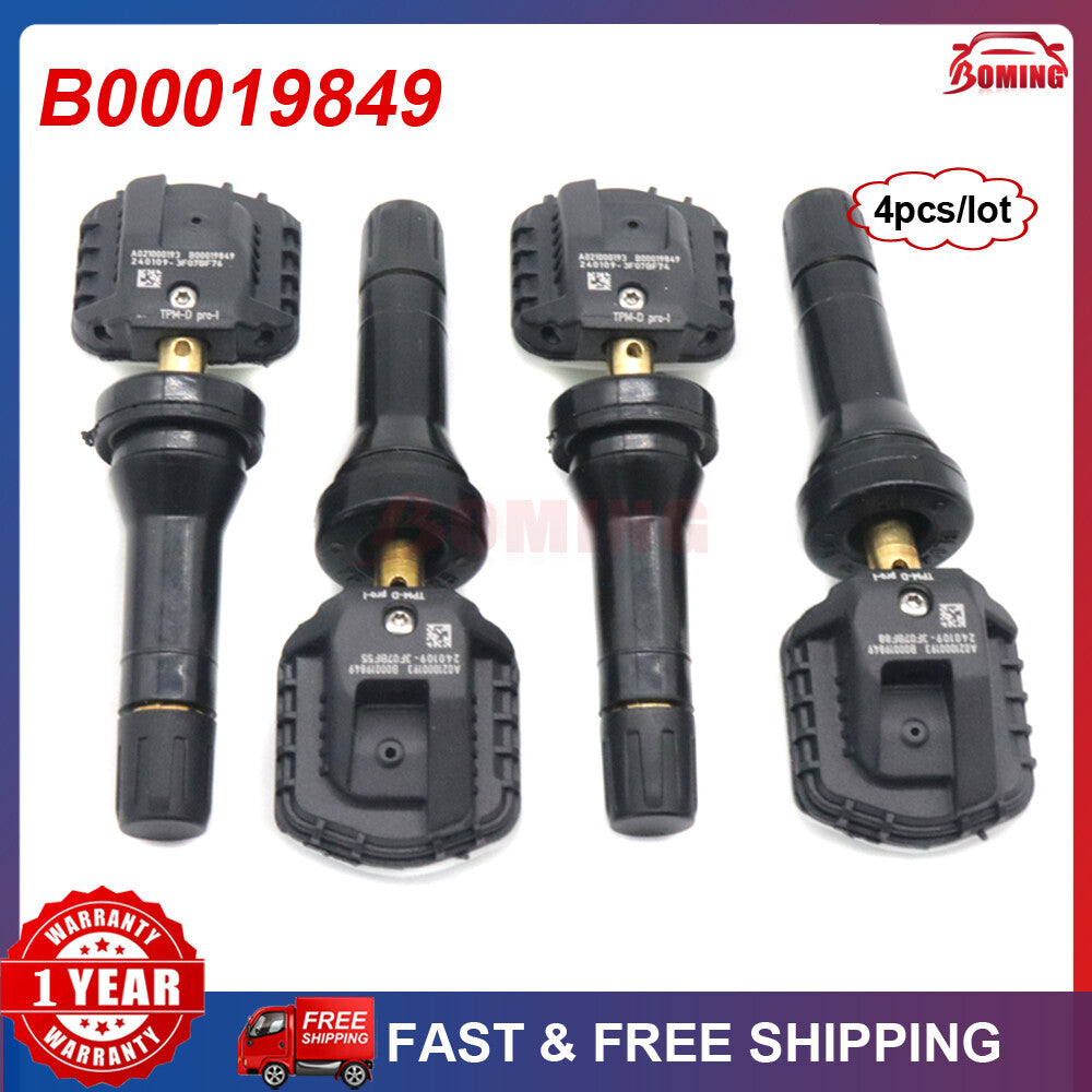 4 new tire pressure TPMS sensors (B00019849) suitable for Beijing BJ40, BJ60, and BJ80 vehicles, operating at 433MHz.