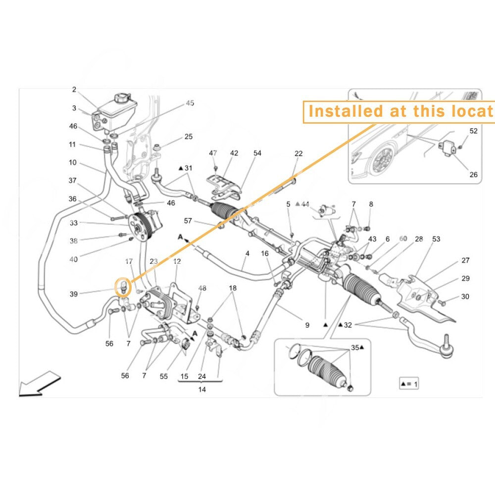 Equipment Manufacturer : 670005736- ( for Maserati Ghibli Quattroporte Water Temperature Sensor)