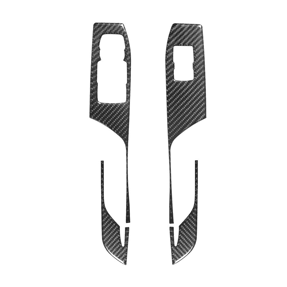 Carbon Fiber Window Lift Switch Cover Trim for Chevrolet Camaro 2016-2018 Type B