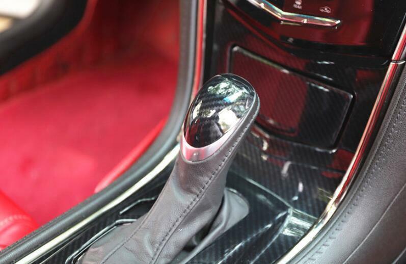 for Cadillac ATS ATS-V 2013-2019 Carbon Fiber Center Console Gear Shift Panel 4X