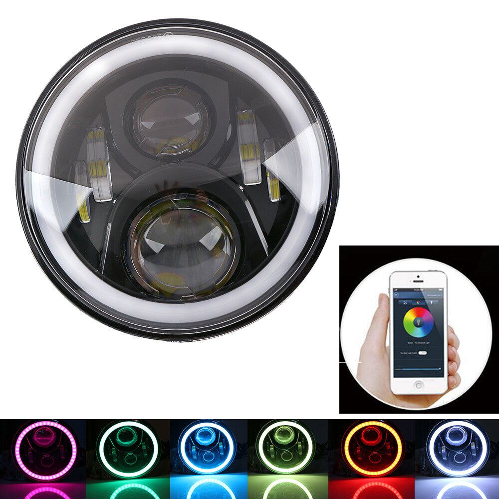 1 Halo RGB 7-inch LED DRL headlight kit for Jeep for Wrangler JK TJ LJ