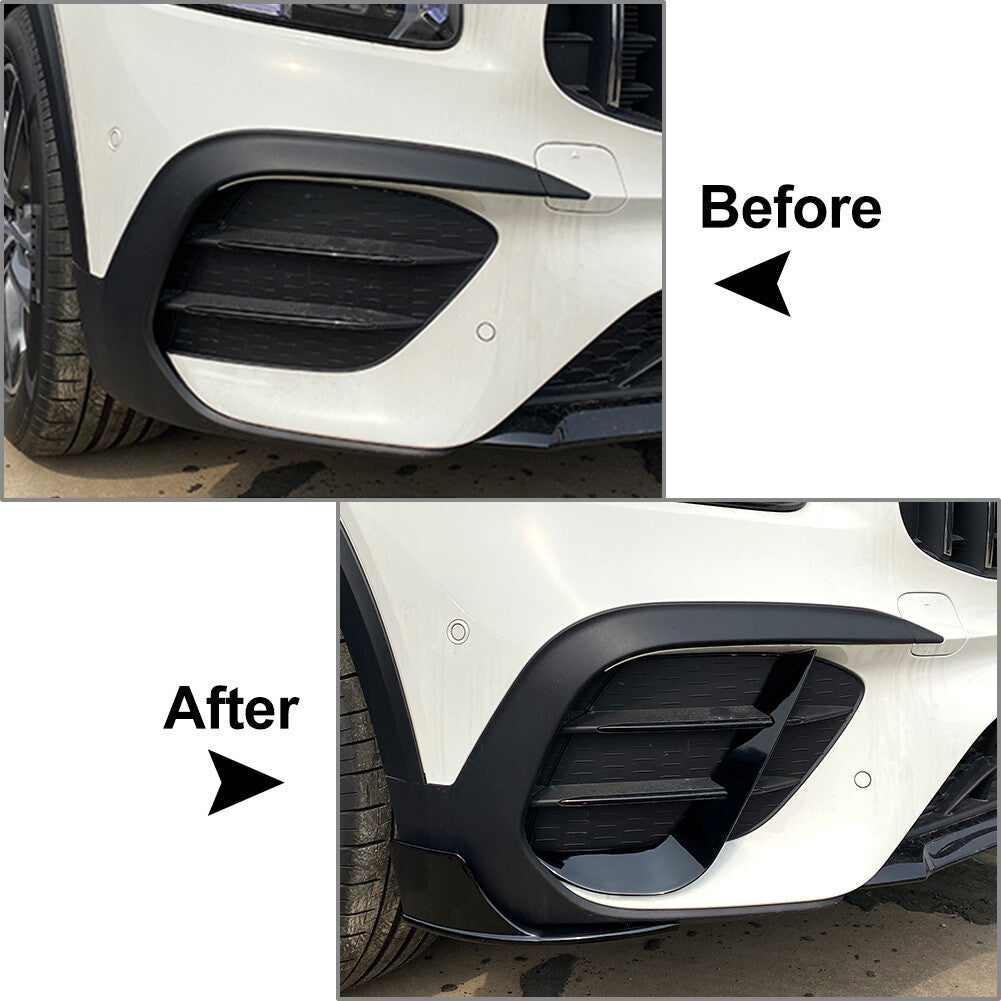 Front Bumper Canards Lip Splitter Fins ip Splitter for Mercedes-Benz GLB-Class