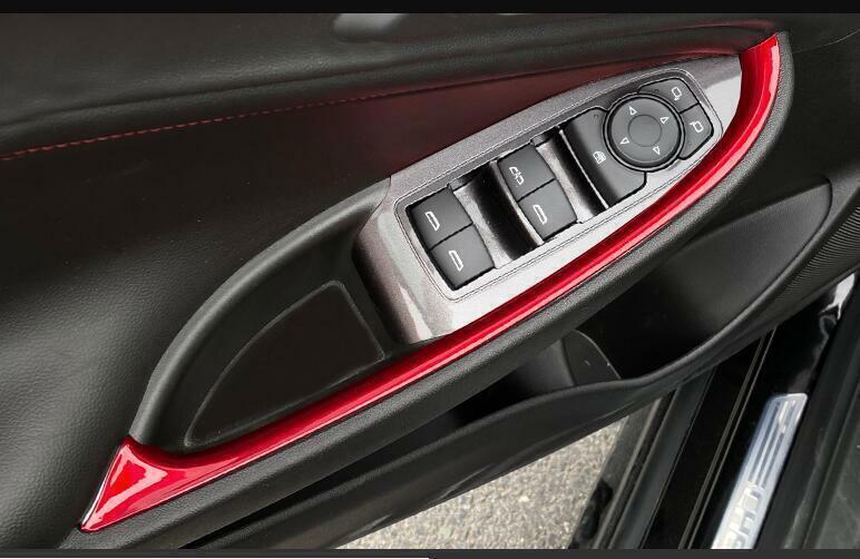 for Chevrolet Malibu 2016-2021 Paint Red Side Door Scuff Plate Interior Cover 4