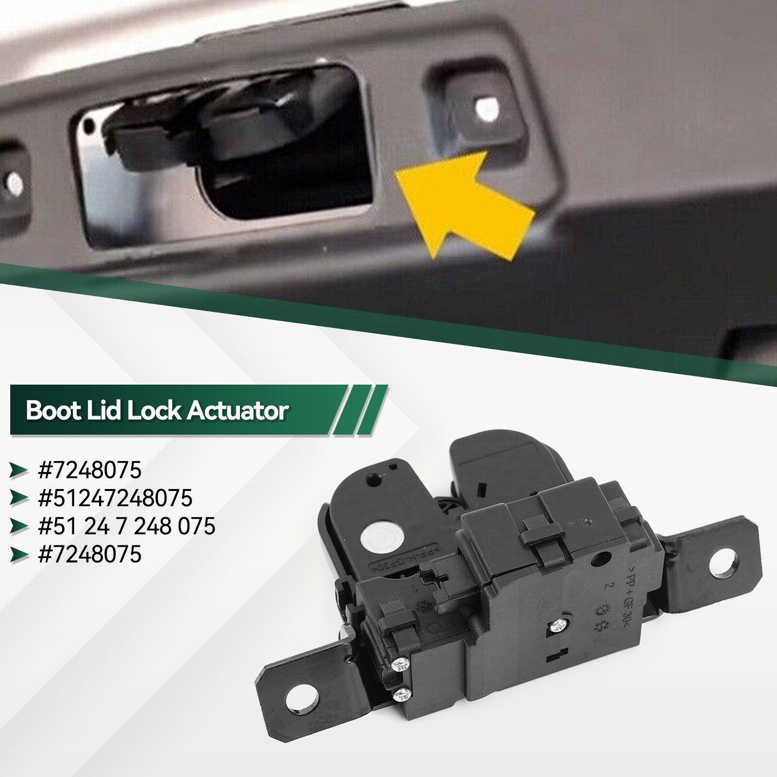for BMW 1 SERIES F20 F21 51247248075 Tailgate Boot Lid Trunk Lock Latch Actuator