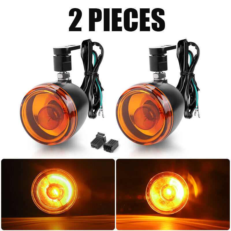 Front Turn Signal Indicator Lights For Dyna Softail Sportster 883 1200
