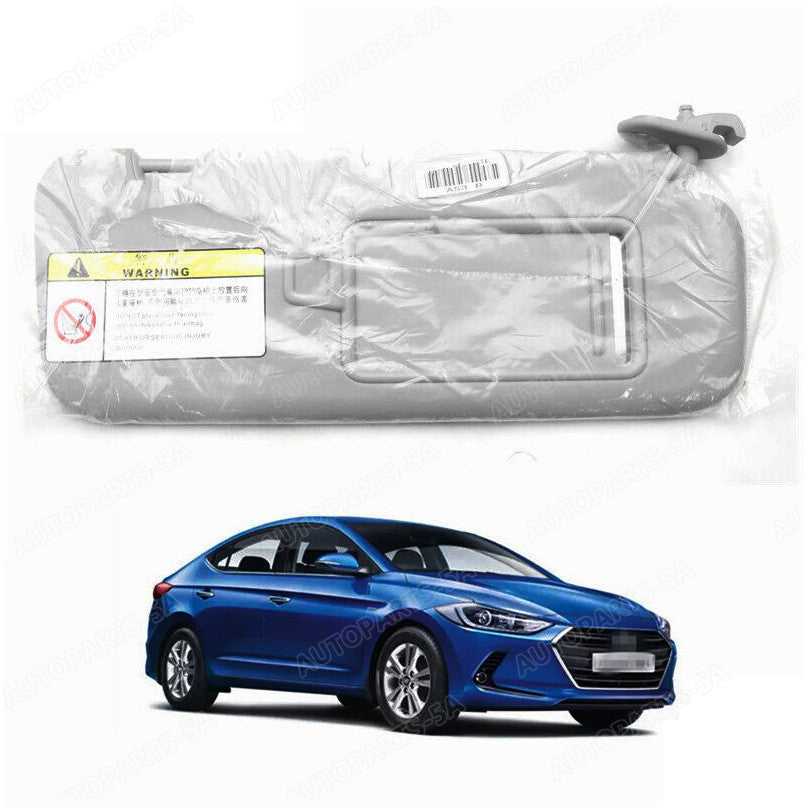 The right passenger-side grey sun visor and vanity mirror are available on the for Hyundai for Elantra AD 16-19