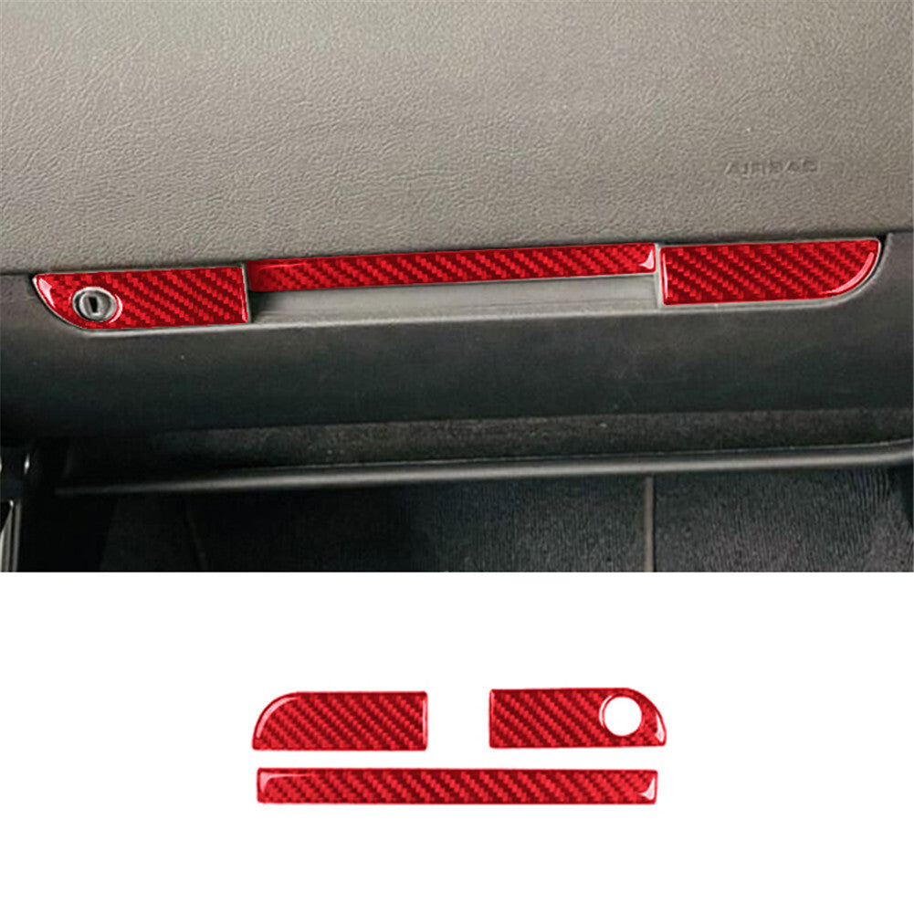 Carbon Fiber Interior for Co -pilot Storage Panel Trim for Audi TT 8N 2001-2006 Red