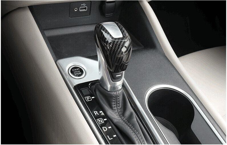 for Nissan Altima Teana 2019-2023 Carbon Fiber Console Gear Shift Knob Cover 1PC