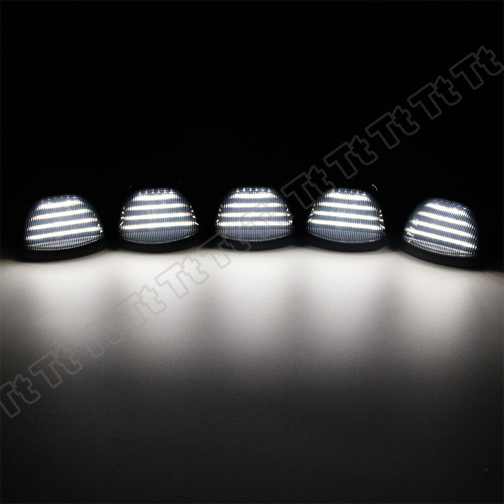 Five white LED roof-mounted cab marker lights for 1994-1998 for Dodge for Ram 1500 2500 3500