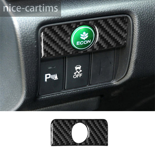 Carbon Fiber ECON Button Switch Panel Cover for Honda Accord 2013-17 Accessories
