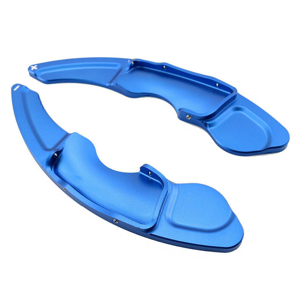 Pair Blue Steering Wheel Shift Paddle Shifter Extension Trim for Lexus RC NX IS