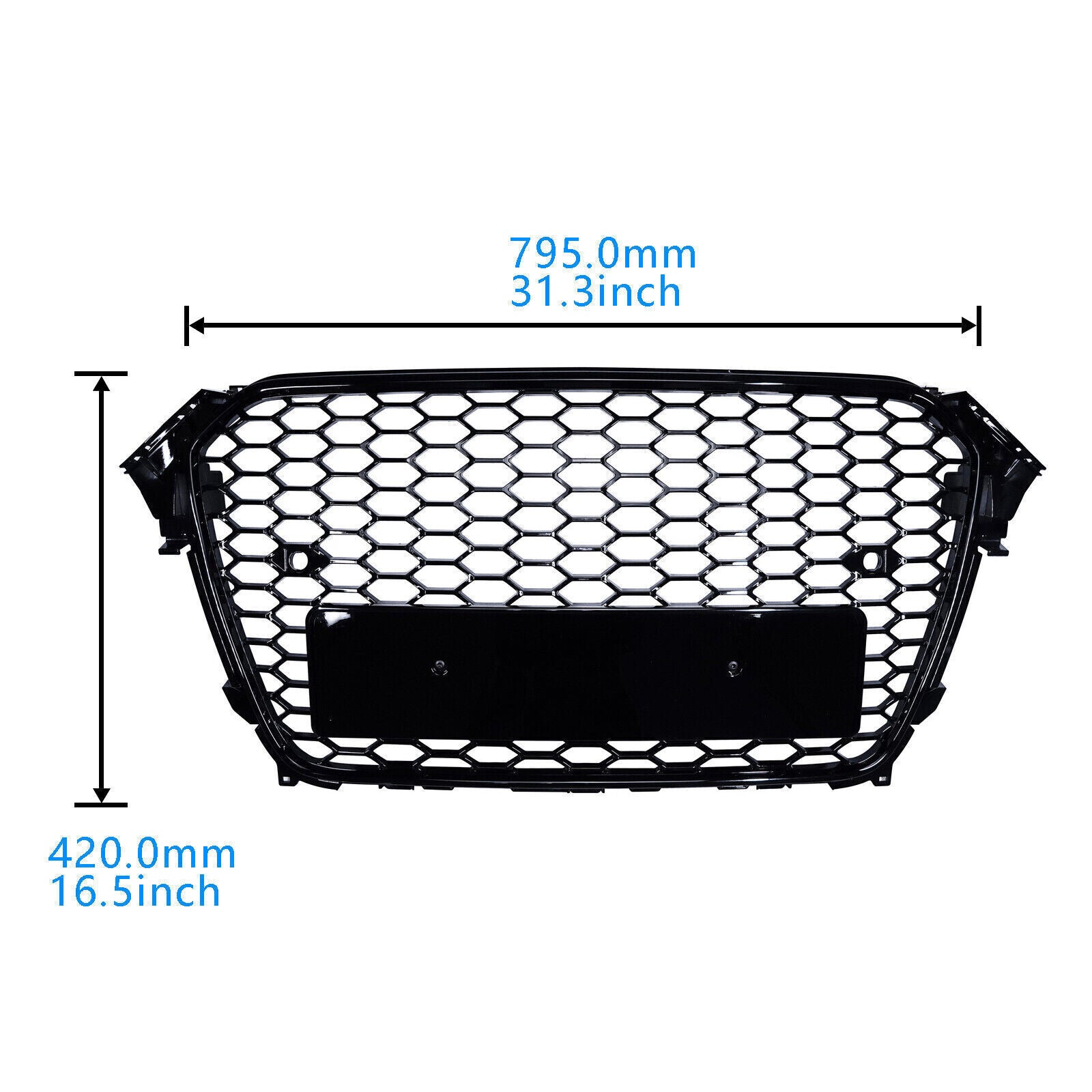 F¨¹r for Audi A4 B8PA 2013-2016 K¨¹hlergrill Frontgrills Gl?nz Schwarz 8K0853651E NEU