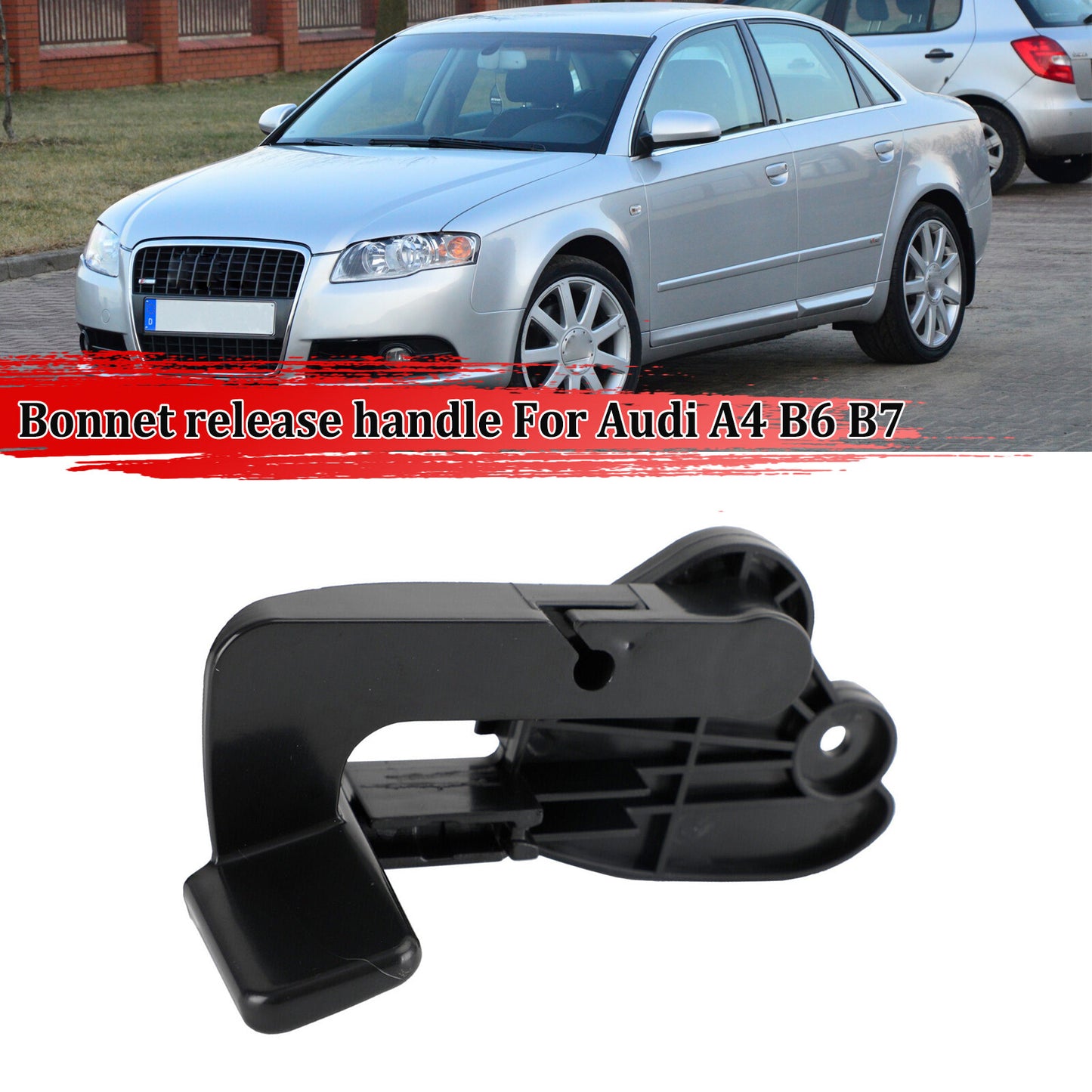 LHD range hood latch release lever handle opener suitable for 2001-08 for Audi A4, B6, B7, 8E1823533B
