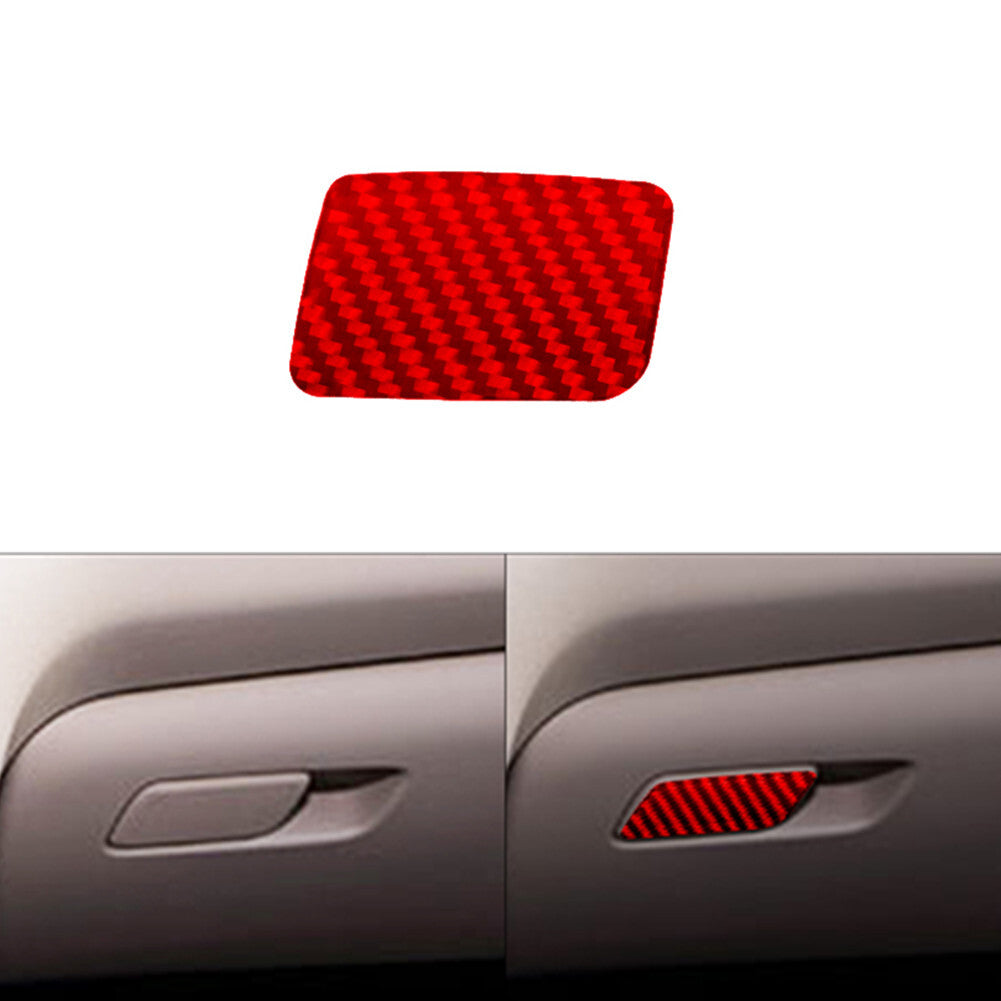 Red carbon fiber passenger glove box mesh trim for the modern for Veloster JS 2019-22