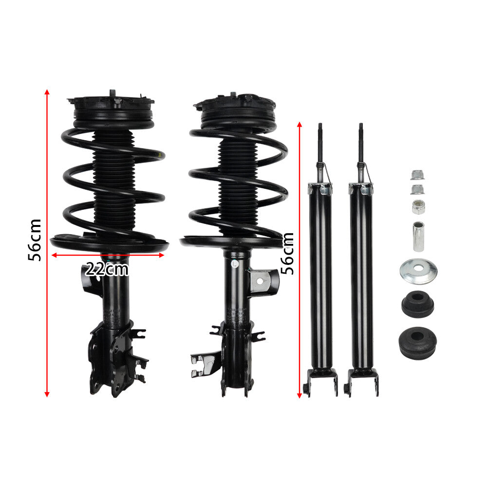 FrontRear Struts Shock Absorber Spring Coil Springs for 2007-2013 for Nissan Altima