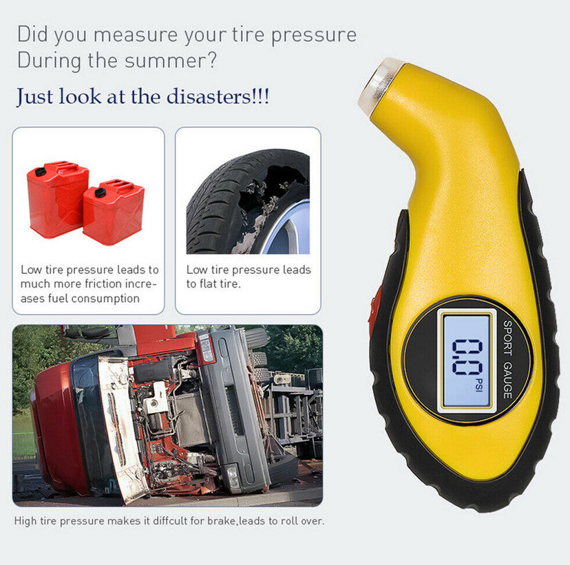 Digital tire pressure gauge LCD electronic automotive testing tool for Subaru