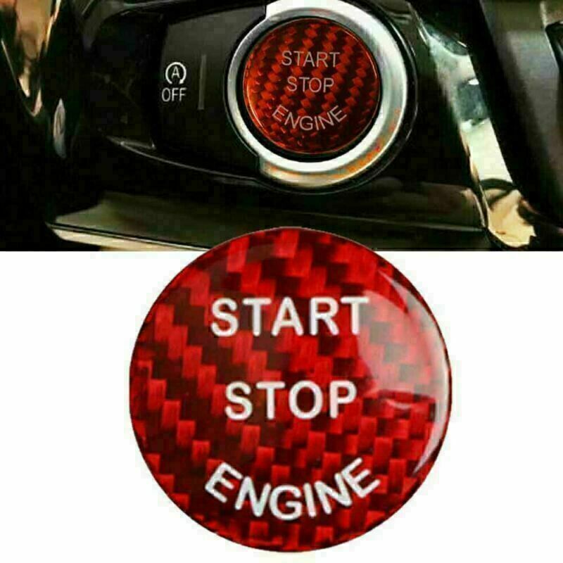 Keyless Start Button Carbon Fiber Red Cover for BMW F-Chassis 1 2 3 4 5 6 X3 M5