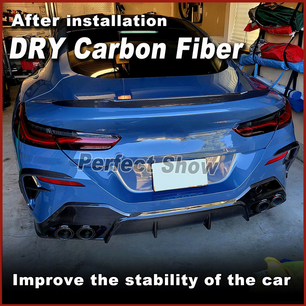 for BMW 8 Series G14 G15 M850i M-Sport 2018-2023 DRY Carbon Rear Bumper Diffuser