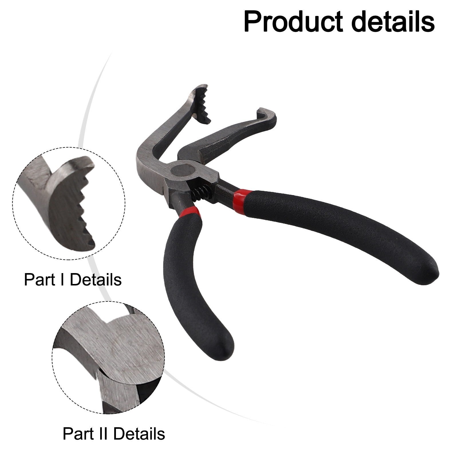 Automotive disconnect pliers for releasing fuel line connections at 65 degrees