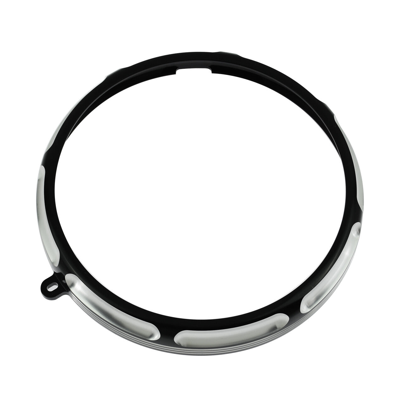 Black 7 Front Headlamp Headlight Trim Ring Fit for Harley Softail Fat Boy 94-17