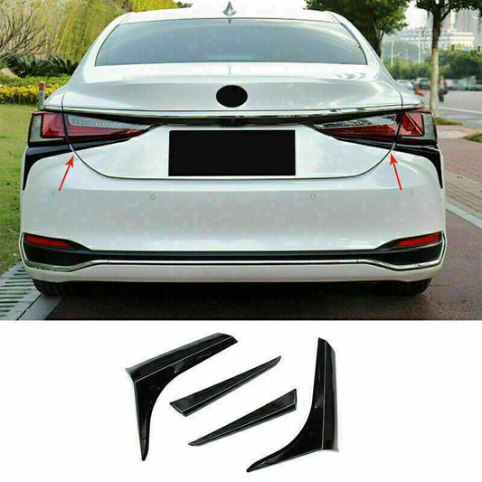 for LEXUS ES350 250 300H 2019-2023 Black ABS Rear Tail Light Lamp Strip Trim 4Pc