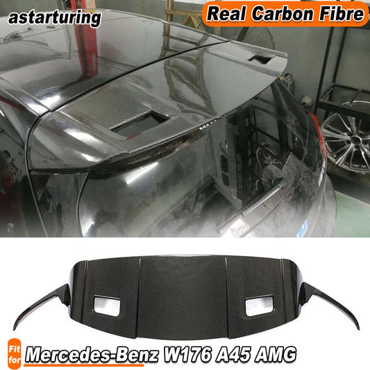 Fit for Mercedes-Benz W176 A45 13-18 REAL Carbon Rear Roof spoiler Top Wing