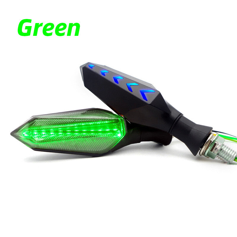 Universal Dirt Bike LED Turn Signals Lamp Brake Lights Side Sequential Flowing