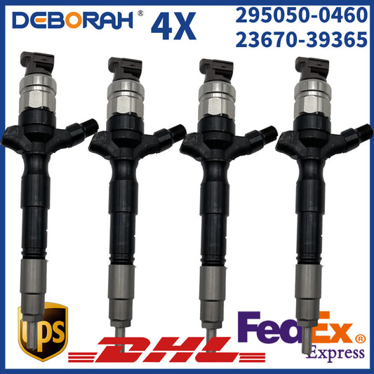 4 PCS 295050-0460 23670-39365 Diesel Fuel Injector assy 2367039365 for Toyota