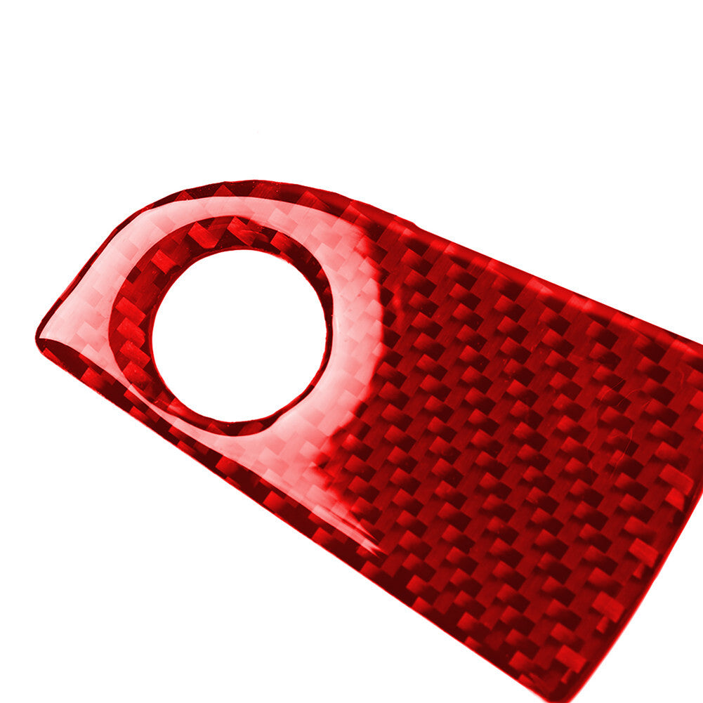 Red Carbon Fiber Storage Box Handle Cover Trim for Alfa Romeo Giulia 2017-2019
