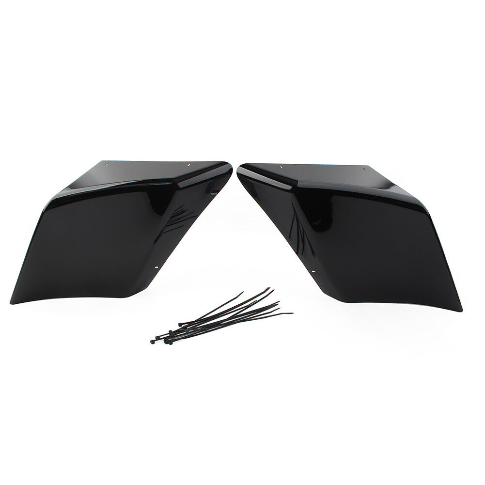 Stretched Extended Side Cover Fit for Harley Road Electra Glide 1989-2013 Vivid Blk