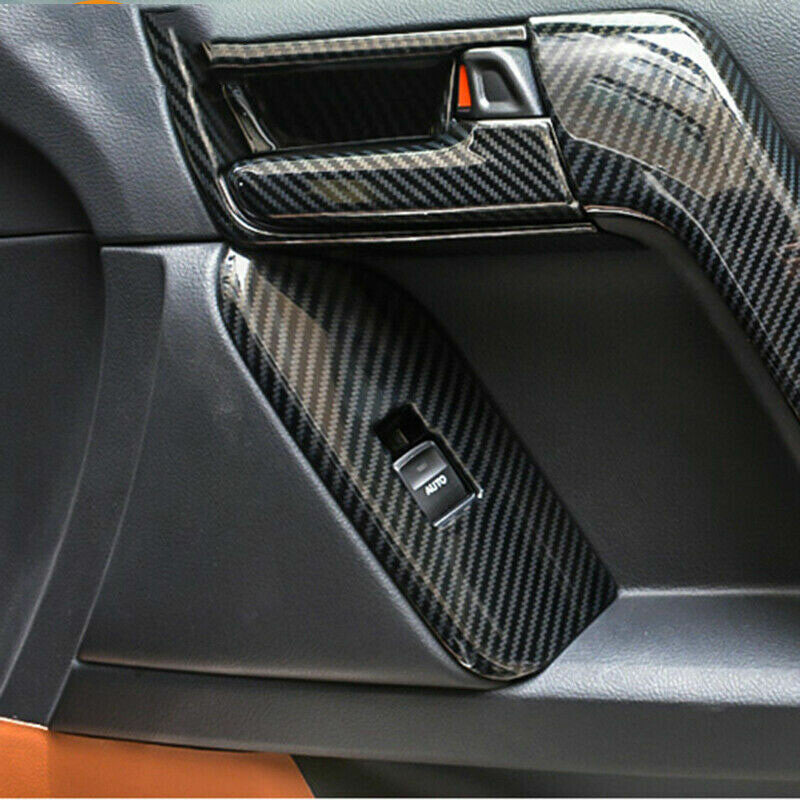 for Toyota Prado FJ150 2010-2021 Carbon ABS Inner Door Handle Bowl Cover Trim 8x