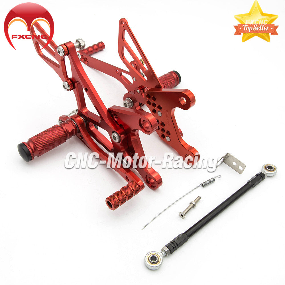 Red CNC gear pedal shifter kit for Kawasaki ZX6R and ZX636 (2005-2008)