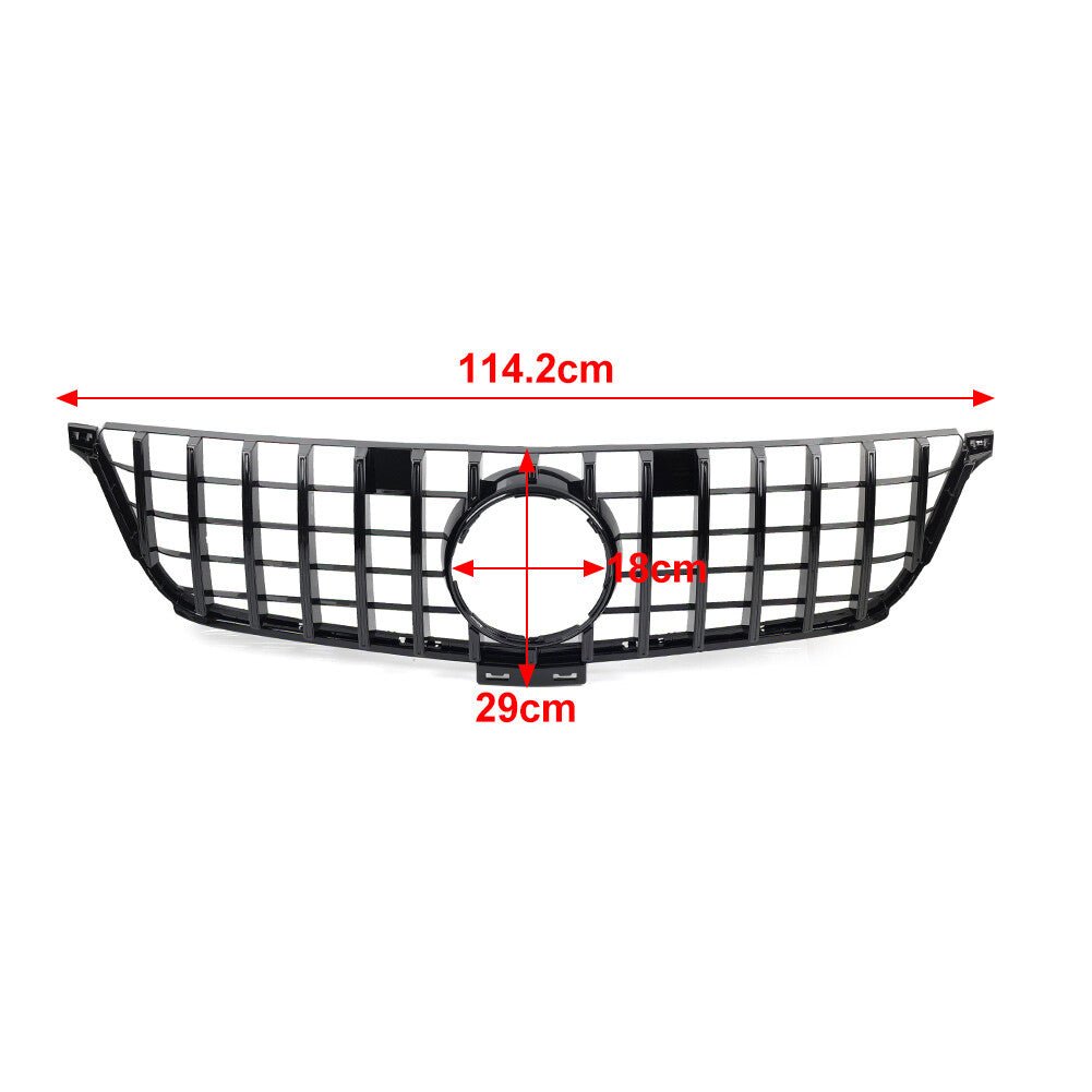 GTR Style Front Bumper Radiator Hood Grille for Benz ML Class W166 2012-15 15 12