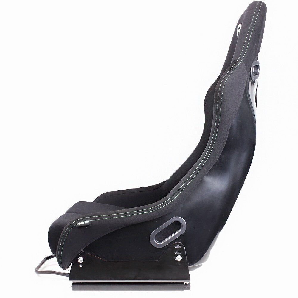 2PCS Black Universal Racing Adjustable Bucket Reclinable Seats  Slider Rail