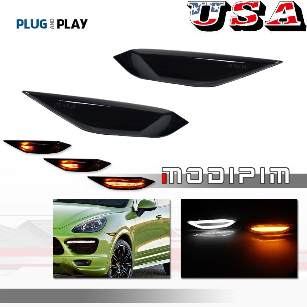 Sequential LED front corner DRL turn signals applicable to 11-14 for Porsche for Cayenne 958