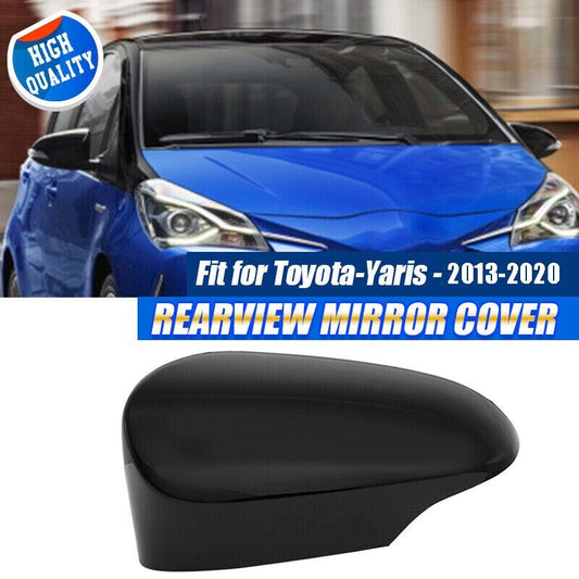 Left Side Wing Mirror Cover Cap Gloss Black Fit for Toyota Yaris 2013-2020 1x