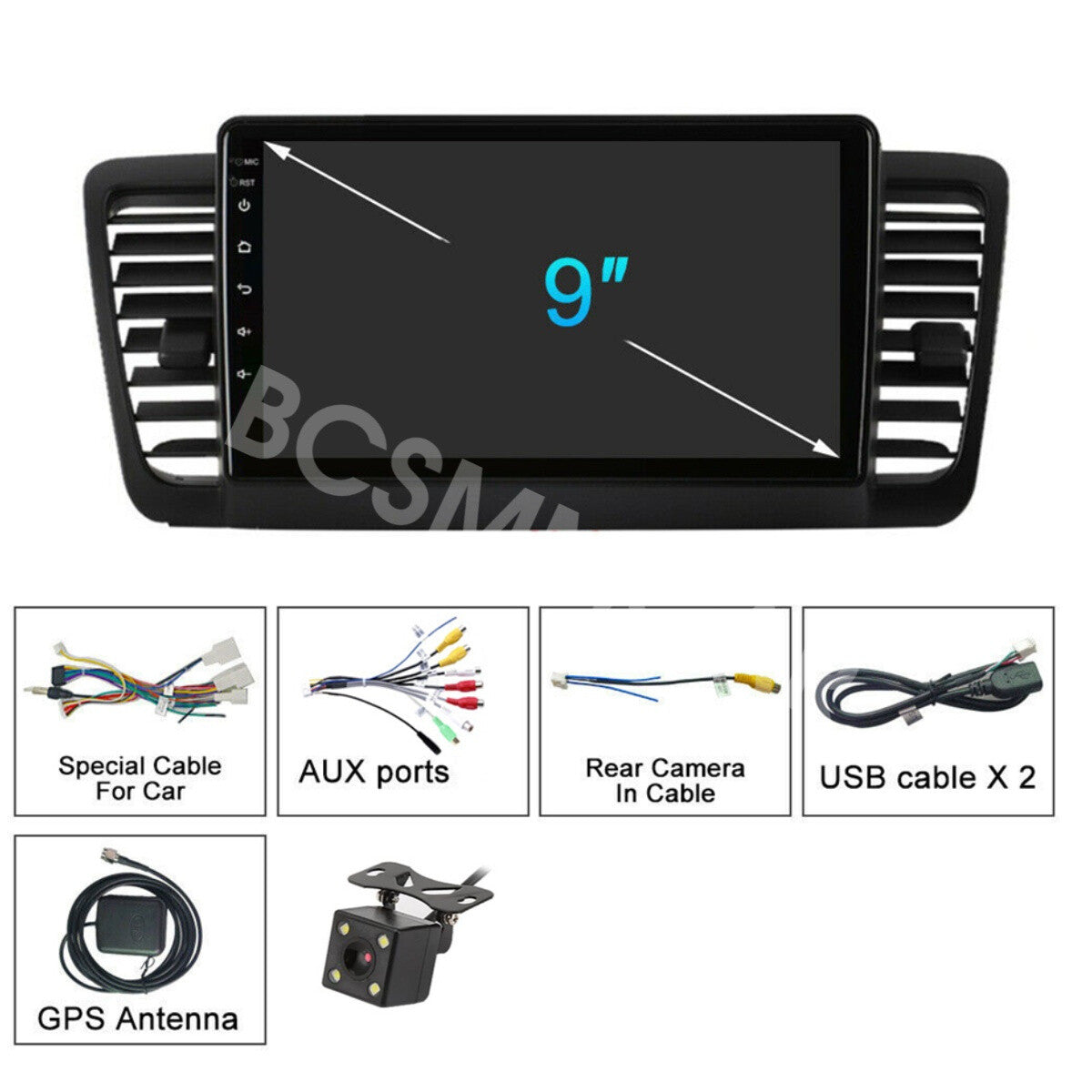 Fit for Subaru Outback 2003-2009 Car Stereo Wifi Radio GPS Head Unit W/Camera