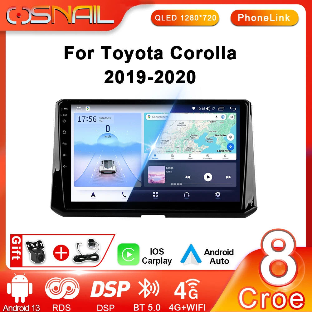 Android Car Radio for Toyota for Corolla 12 GPS Carplay Audio Stereo Video Player