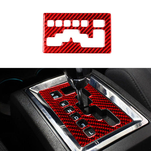 Gear Shifter Panel Trim Type B Carbon Fiber for Dodge Journey 2010 SXT SE R/ Red