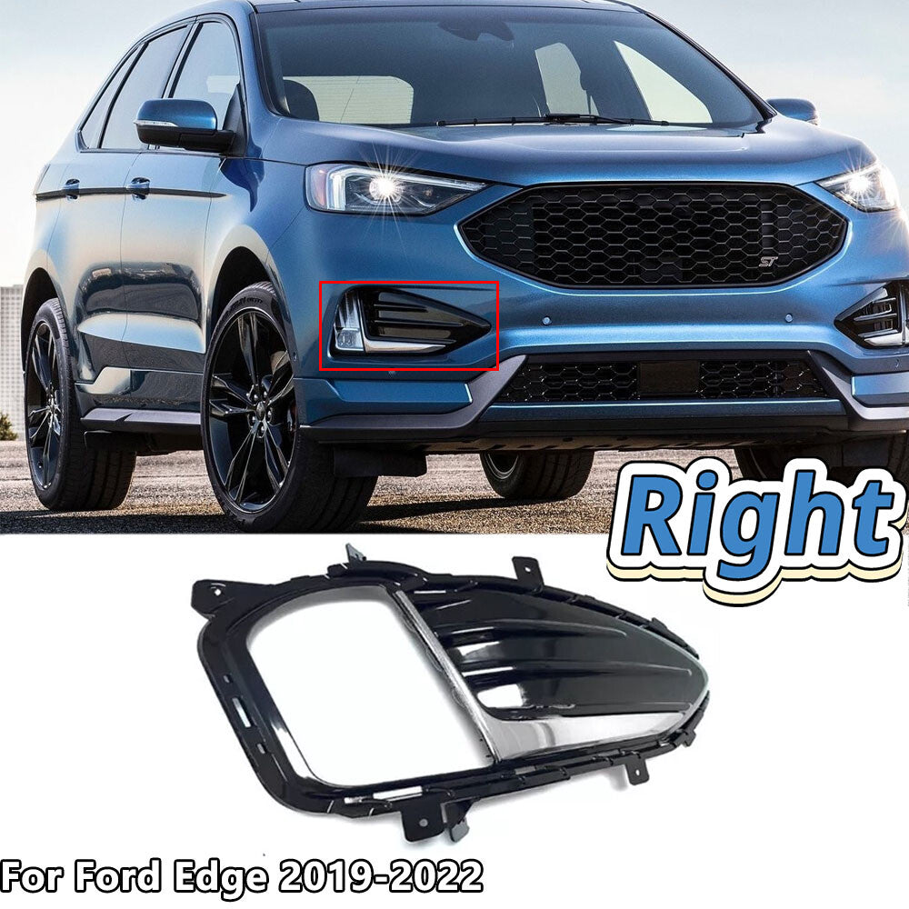 Right Front Driver Side Bumper Fog Light Cover Bezel for Ford Edge 2019-2022