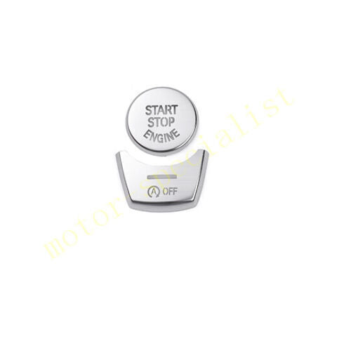Silver 2PCS Engine Start Stop Button Cover for BMW 7 Series G11 G12 2016-2022 2x