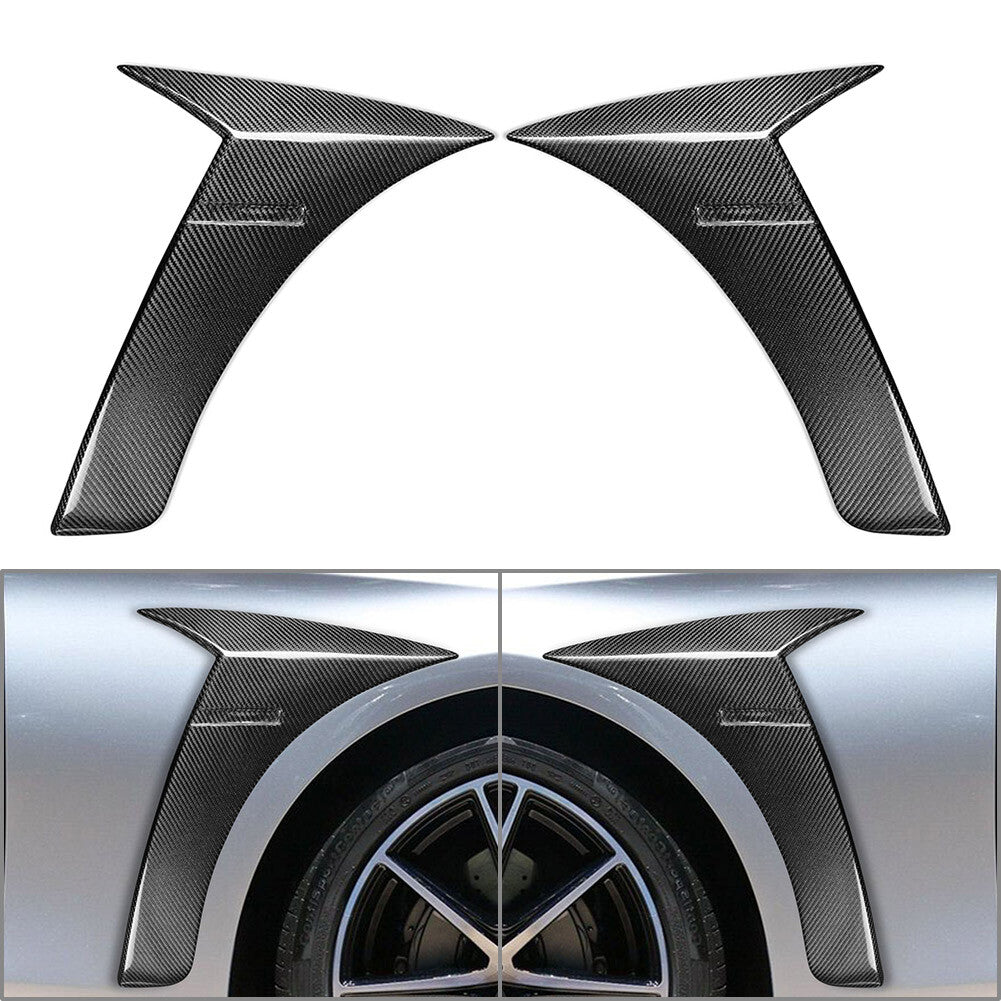 2Pcs Carbon Fiber Side Air Vent Fender Fin for Mercedes-Benz S Class W222 S400